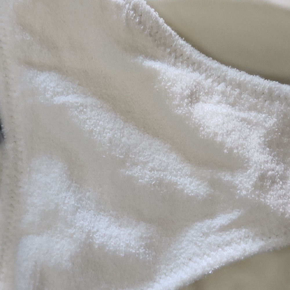 White terry cloth cheeky Bathing suit bottom - Picture 3 of 5
